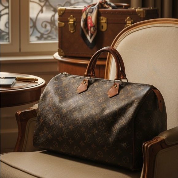 Louis Vuitton Brown Monogram Satchel - Picture 1 of 7